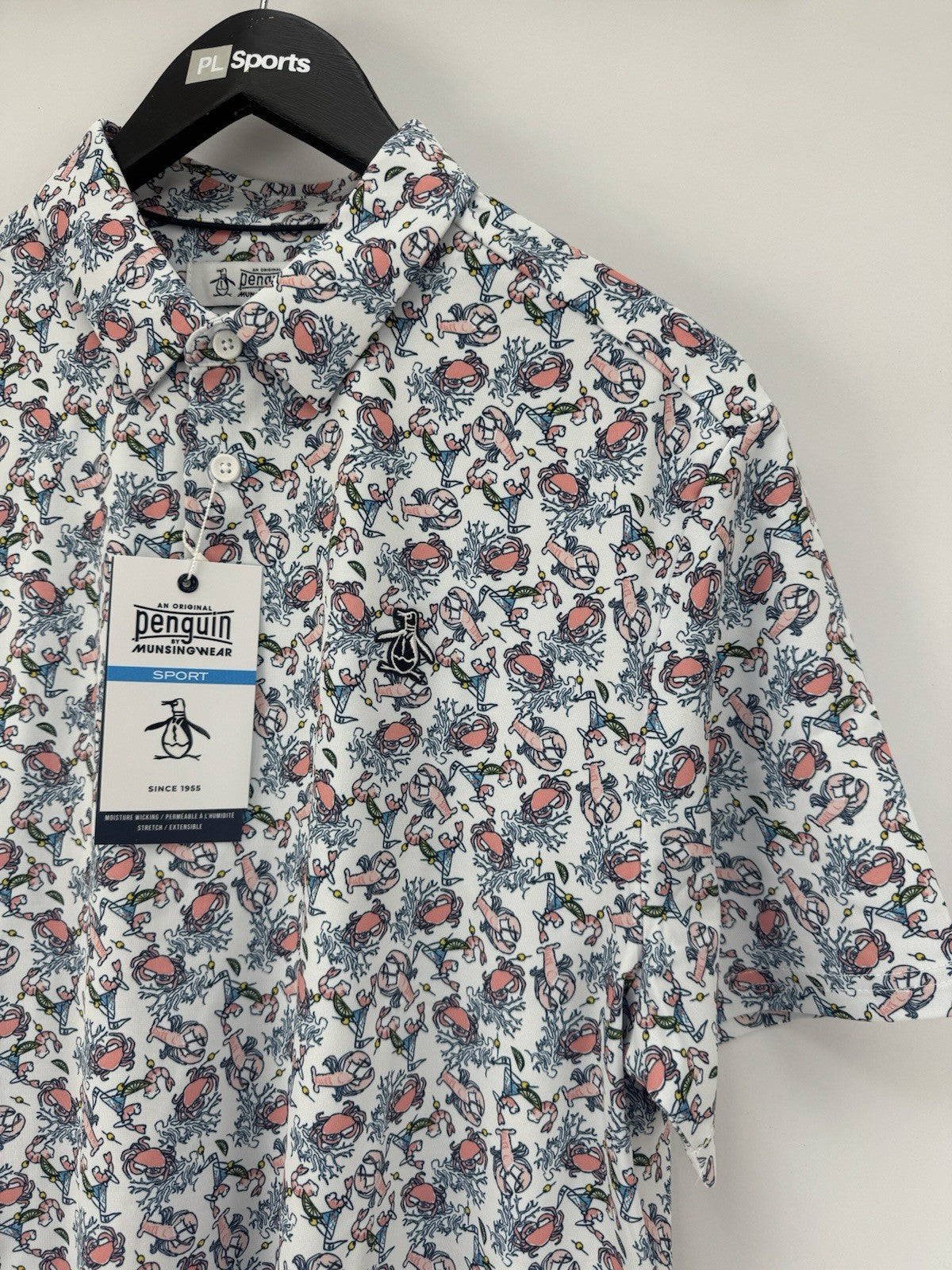 Men’s Original Penguin Pete N’ The Ocean Caddy Golf Polo Size UK Medium/ 352841