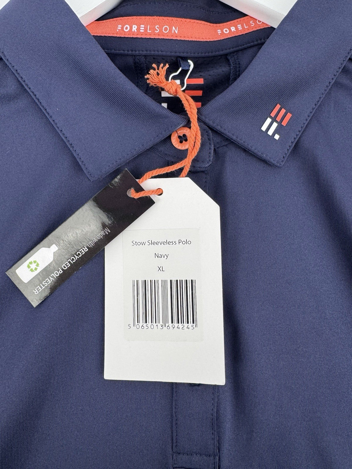 Forelson Stow Sleeveless Polo Women's XL Navy Golf Shirt Athletic Active/317983