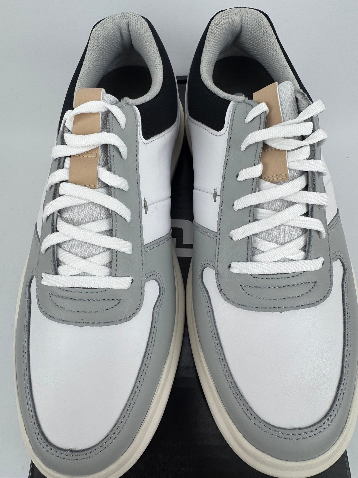 FootJoy Casual Spikeless Golf Shoes Men's Size UK 8 White Grey Leather/314343