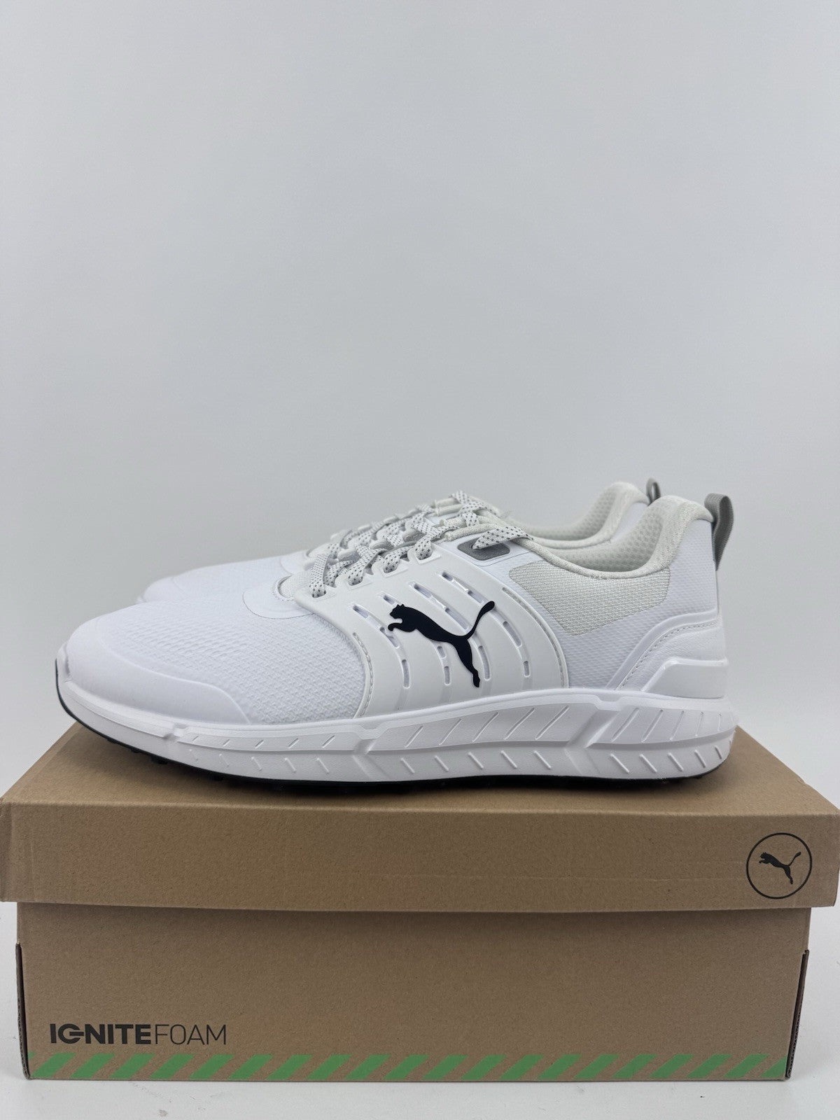Puma Ignite Elevate 2 Tour Men's Golf Shoes Size UK 8 White Waterproof/322980