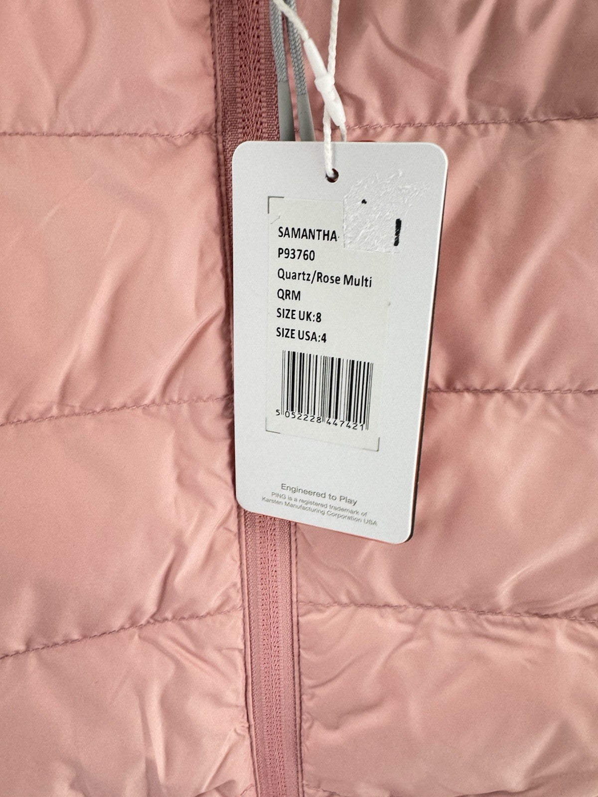 Ping Golf Ladies Gilet Samantha Reversible Insulated UK 8 /Pink /New /280828