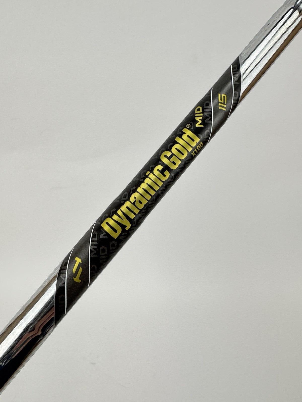 Dynamic Gold Mid 115 Iron Shaft X100 X Flex Steel 35” /0.355 Tapered /350390