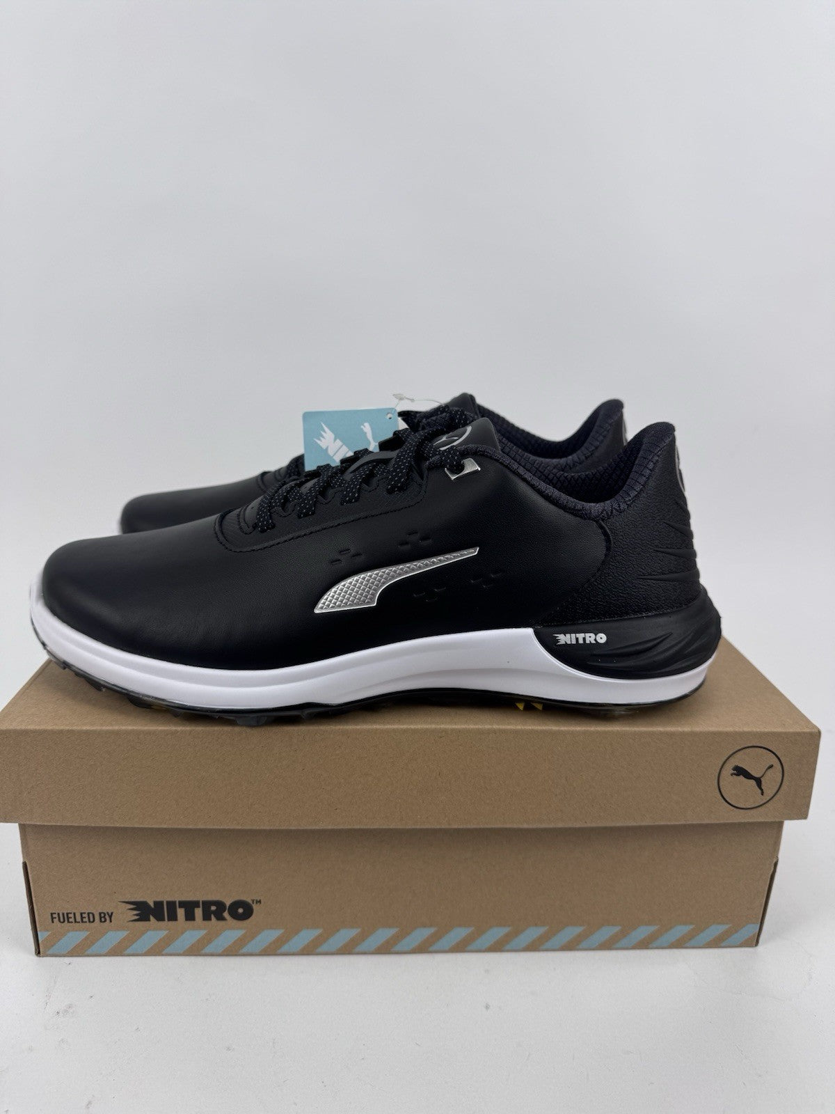 Puma Phantomcat Nitro Men's Golf Shoes Size UK 7.5 Black Silver Yellow/320200