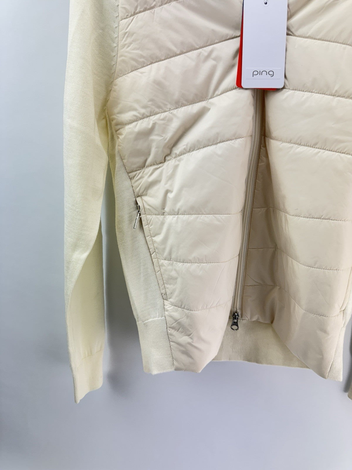 Ping Golf Ladies Jacket Fran Hybrid Full Zip UK 8 /Cream /New /279791