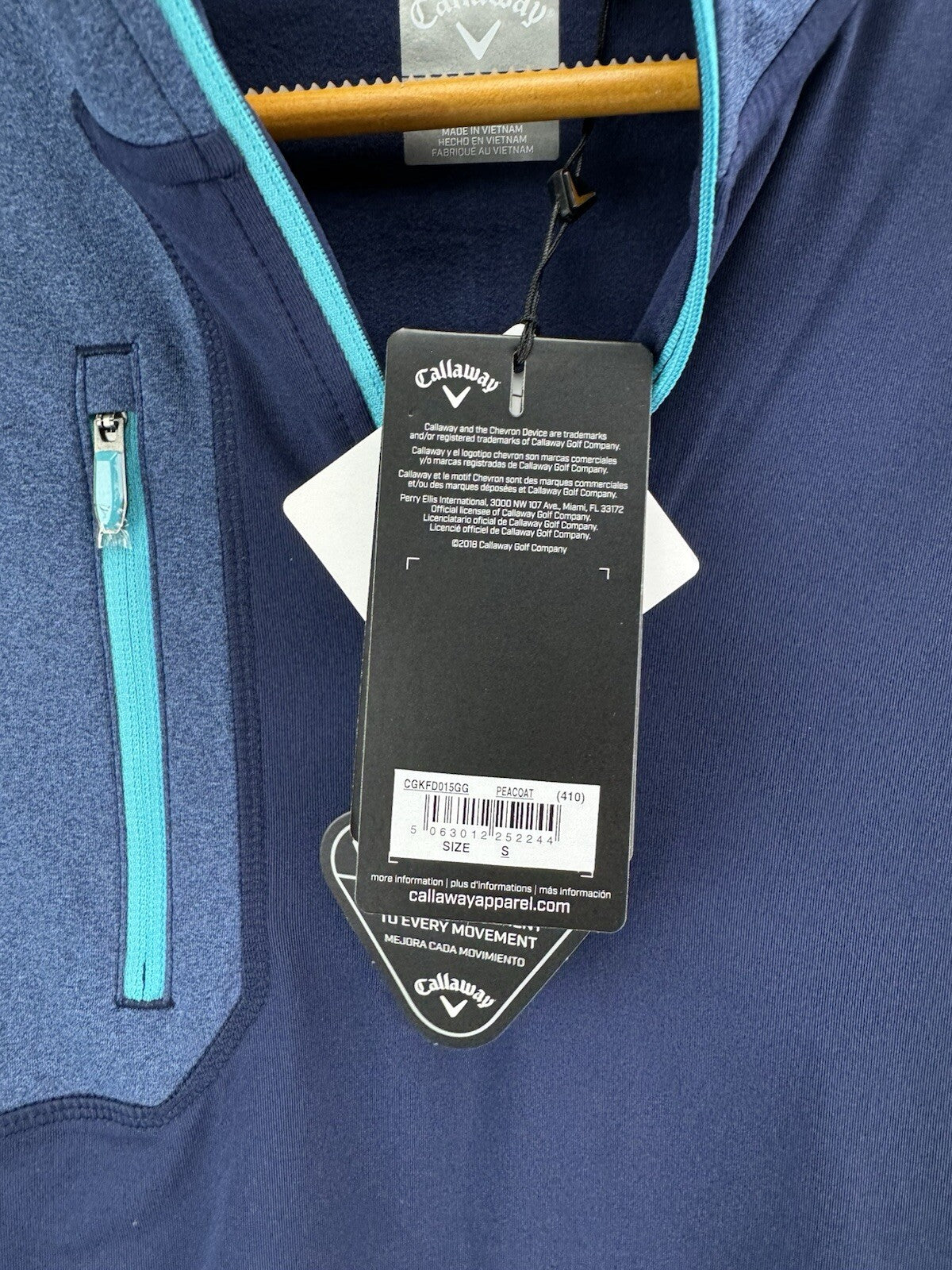 Callaway Golf Pullover Men’s Swing Tech Aquapel 1/4 Zip /UK Small /New /198729
