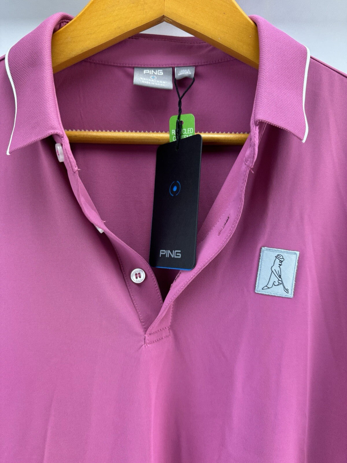 Ping Golf Mens Polo Shirt MR.Ping Polo II UK Medium /Beet Red /197733