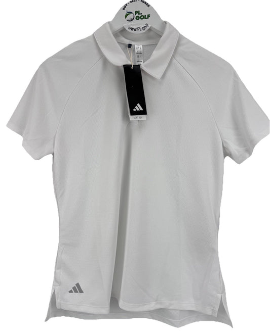 adidas Women’s Ultimate365 HEAT.RDY White Golf Polo Shirt Size Large/ 318010