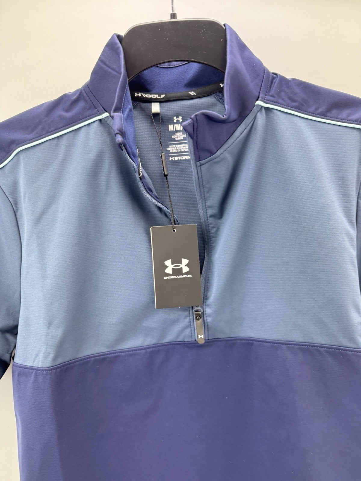 Under Armour Drive Wind 1/4 Zip Short Sleeve UK Medium /Navy /New /276763