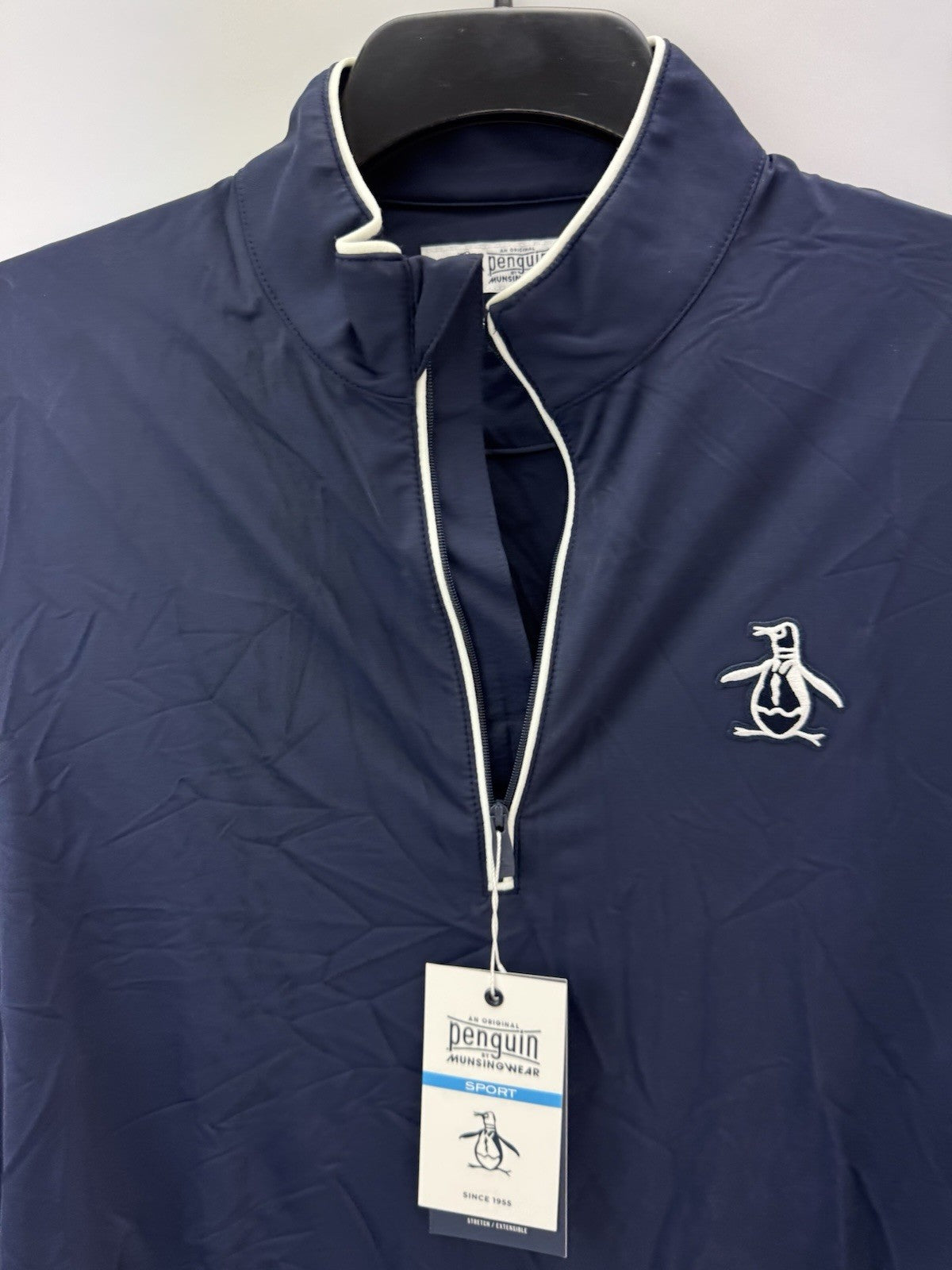Original Penguin Golf Performance 1/4 Zip Earl Pullover Lightweight UK M /252503