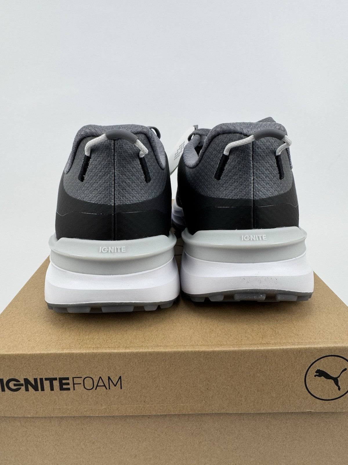 Puma Ignite Elevate X Men's Golf Shoes Size UK 7.5 Slate Black Ash Grey/318373
