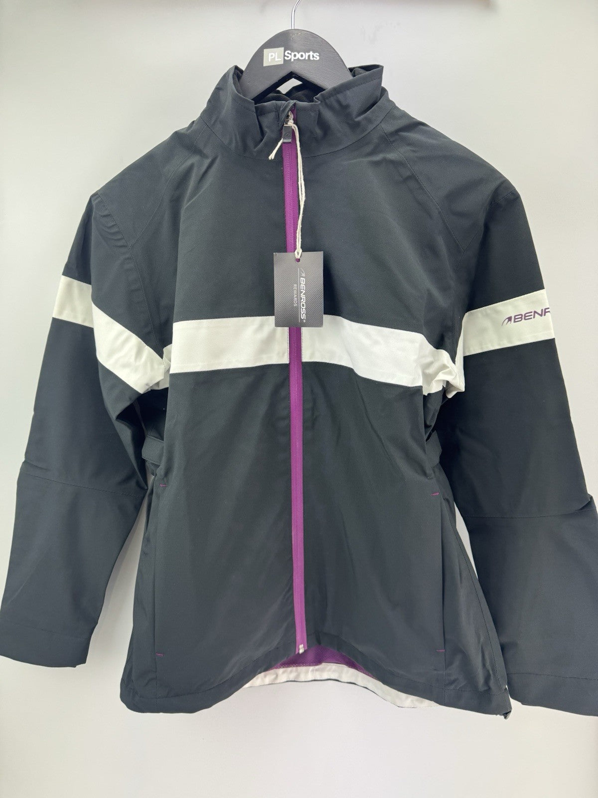 Ladies Benross Pearl Hydro Pro Black Rain Jacket UK Size 10/ Brand New/ 309270