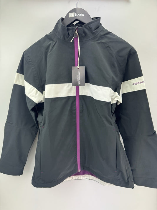 Ladies Benross Pearl Hydro Pro Black Rain Jacket UK Size 10/ Brand New/ 309270