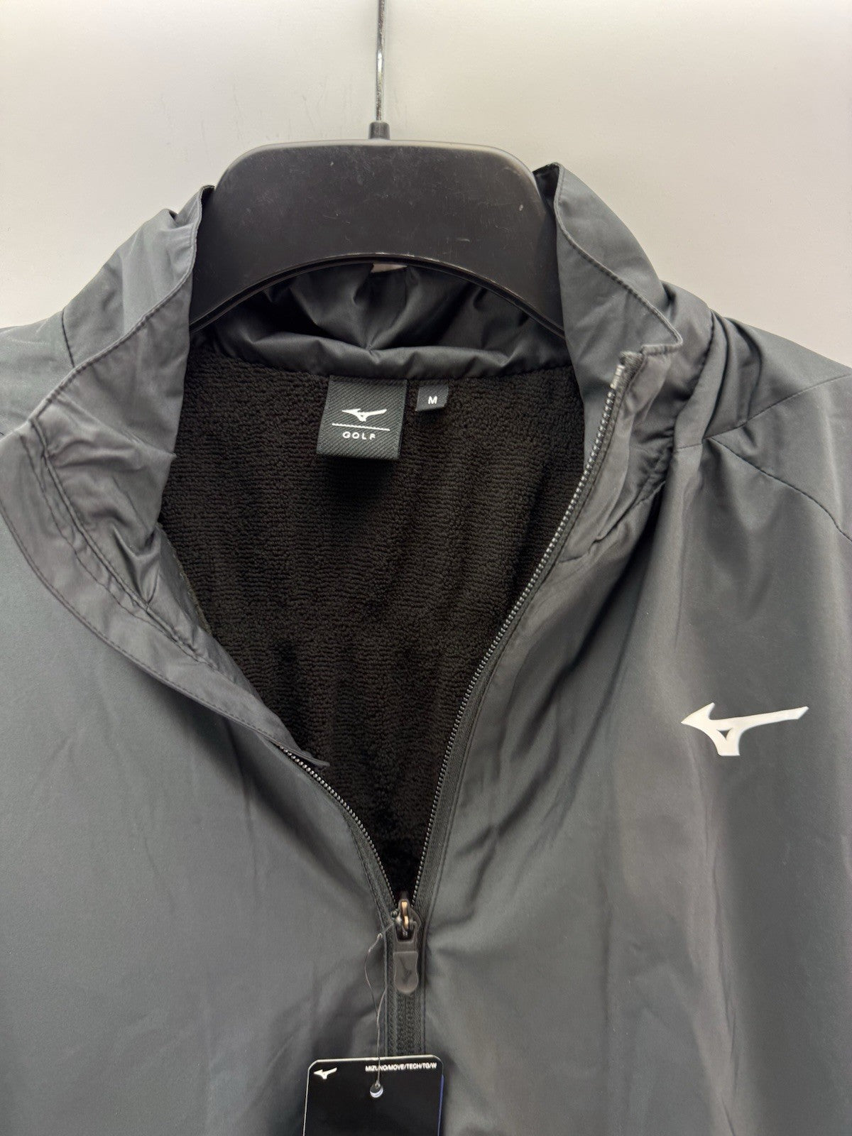 Mizuno Motion Golf Jacket Move Tech Lined Full Zip UK Medium /Black /New /232827