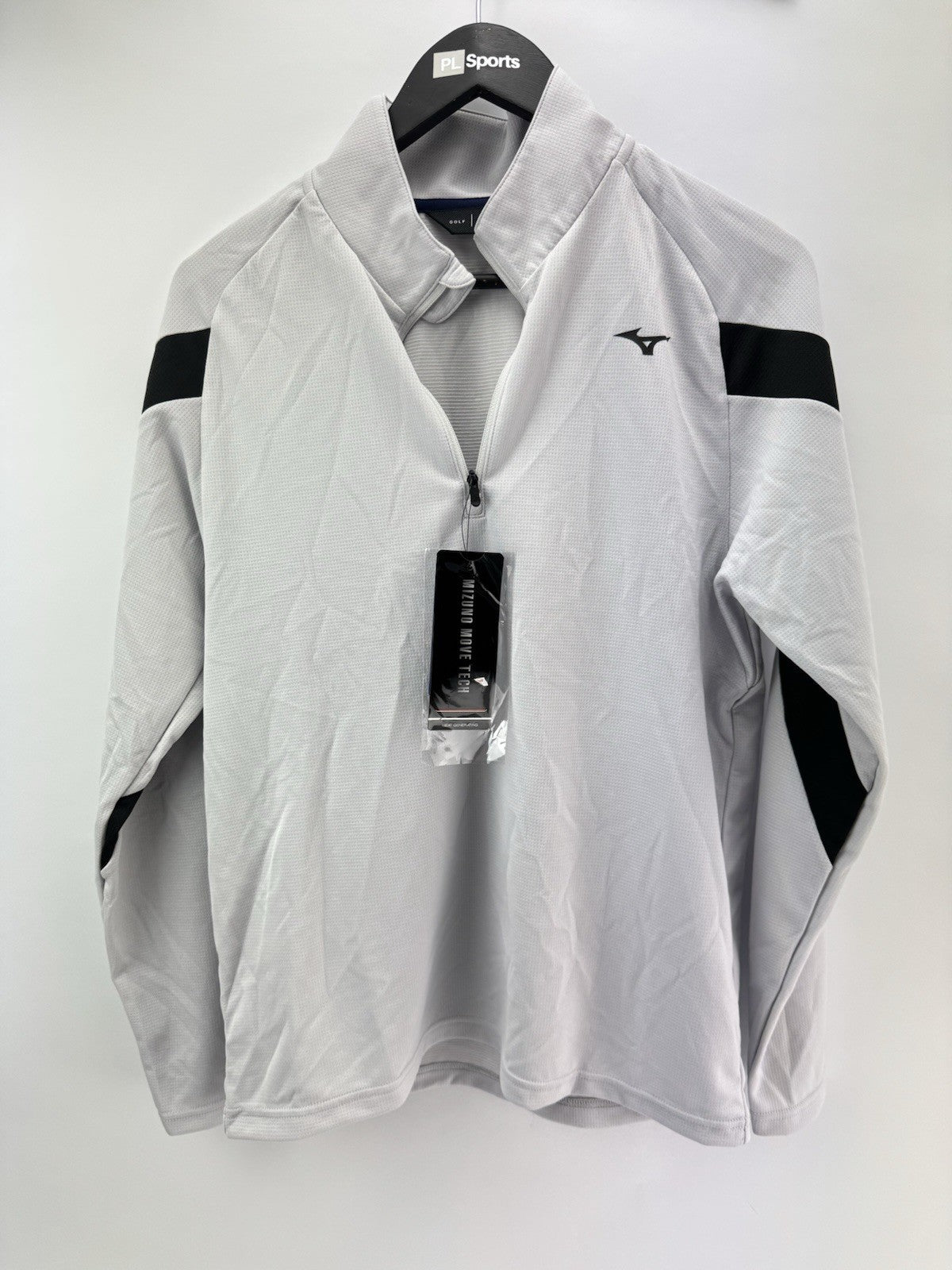 Mizuno Golf Pullover Breath Thermo Drop 1/4 Zip Black UK Small /New /286610