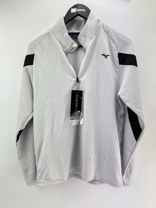 Mizuno Golf Pullover Breath Thermo Drop 1/4 Zip Black UK Small /New /286610