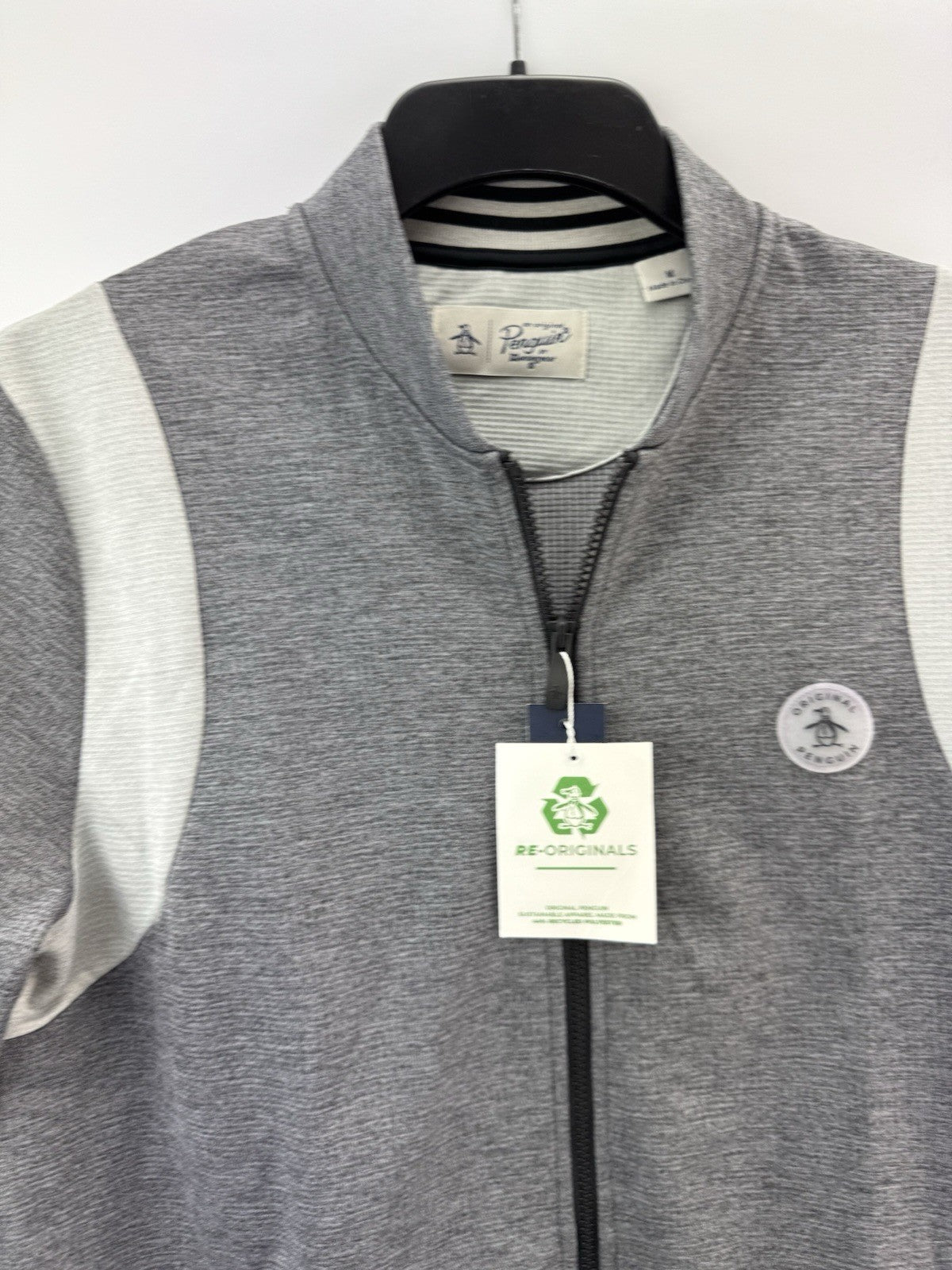 Penguin Golf Mens Bomber Jacket Full Zip 80s Colourblock UK M /New /237273
