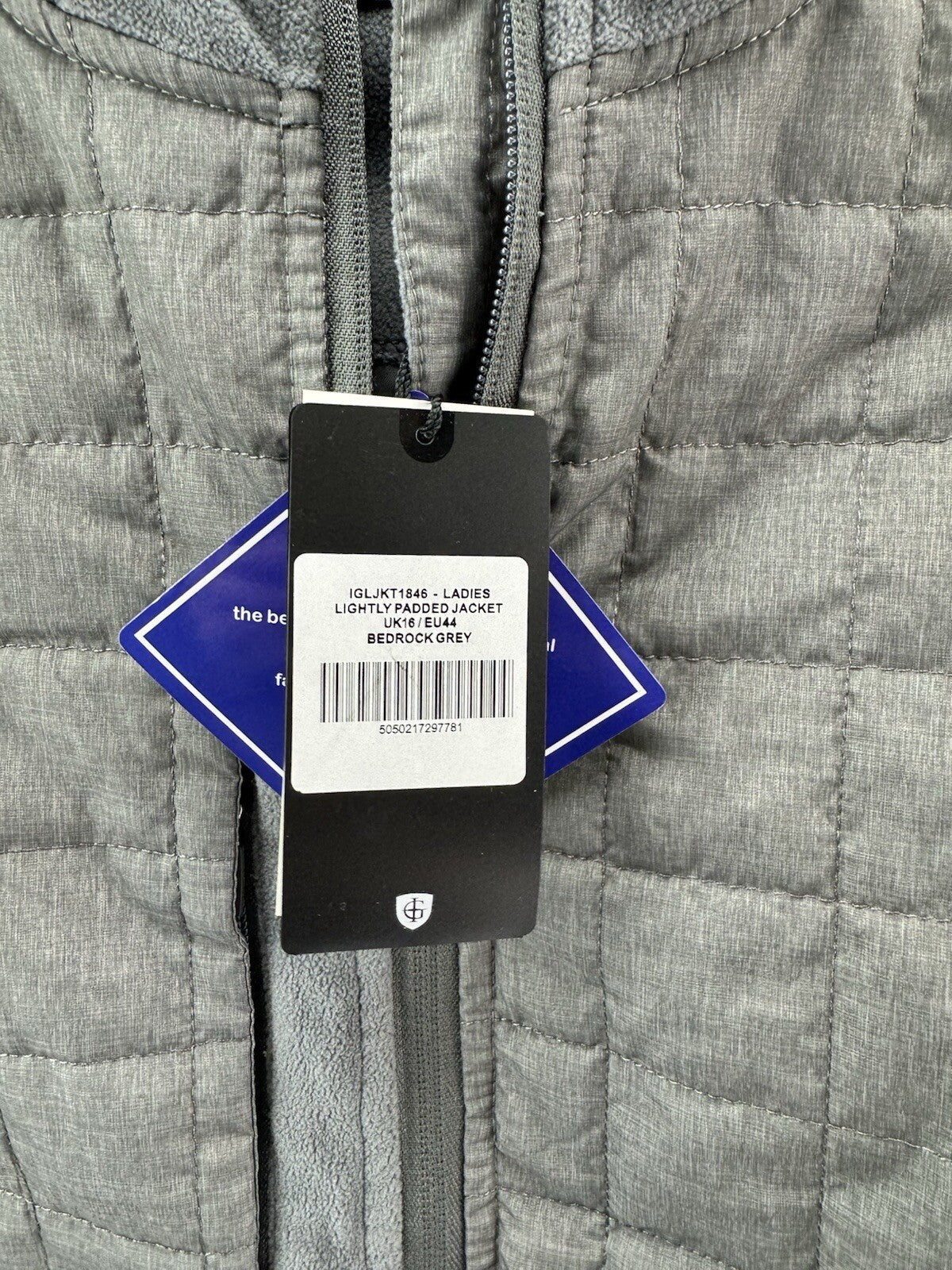 Island Green Women’s Jacket Thermal Lightly Padded UK 16 /Grey /New /218196