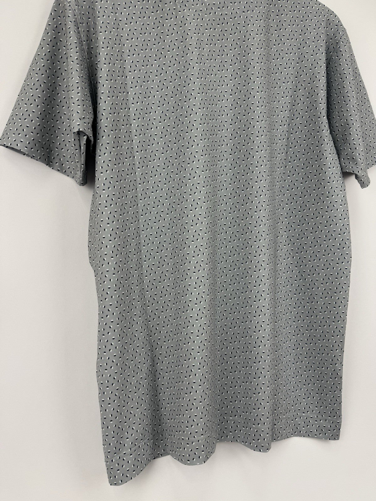 FootJoy Men’s Bounce Print Pique Polo Shirt Size Medium Grey/3344411