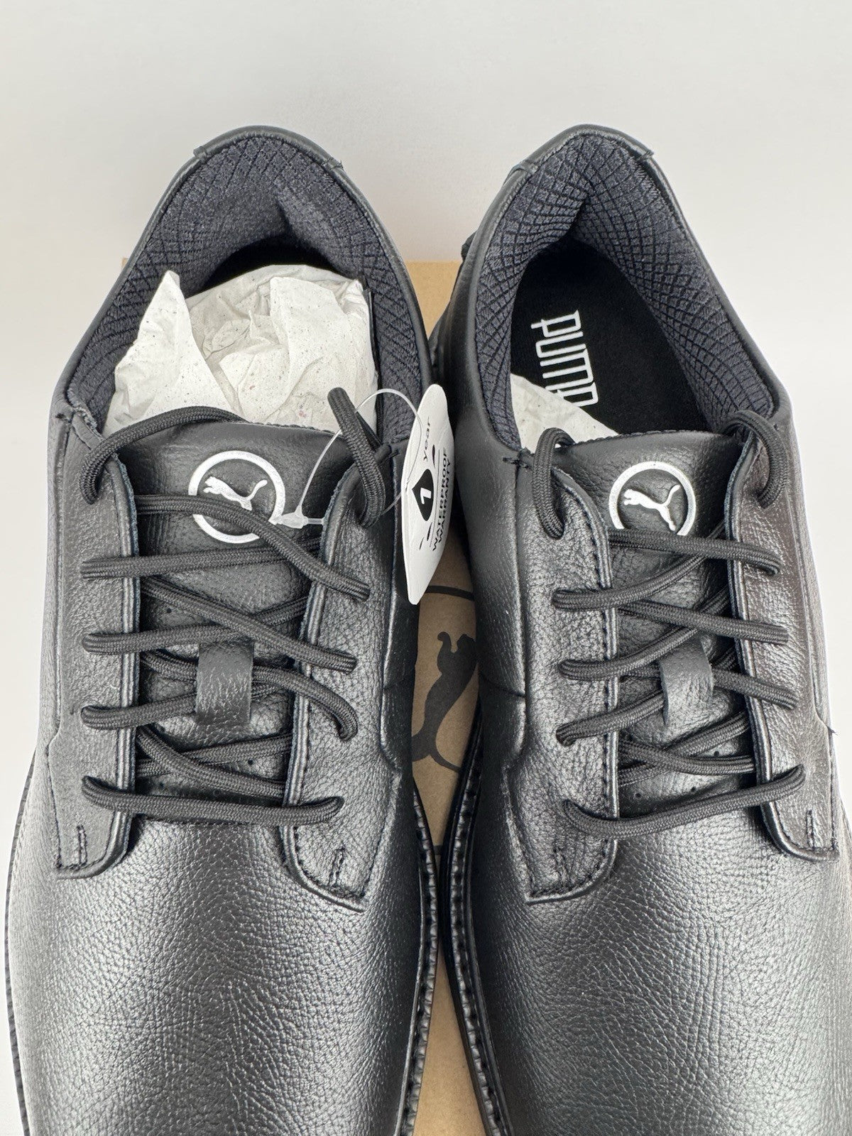 Puma Royale Spiked Golf Shoes Men's Size UK 9.5 Black Waterproof Comfort/320984