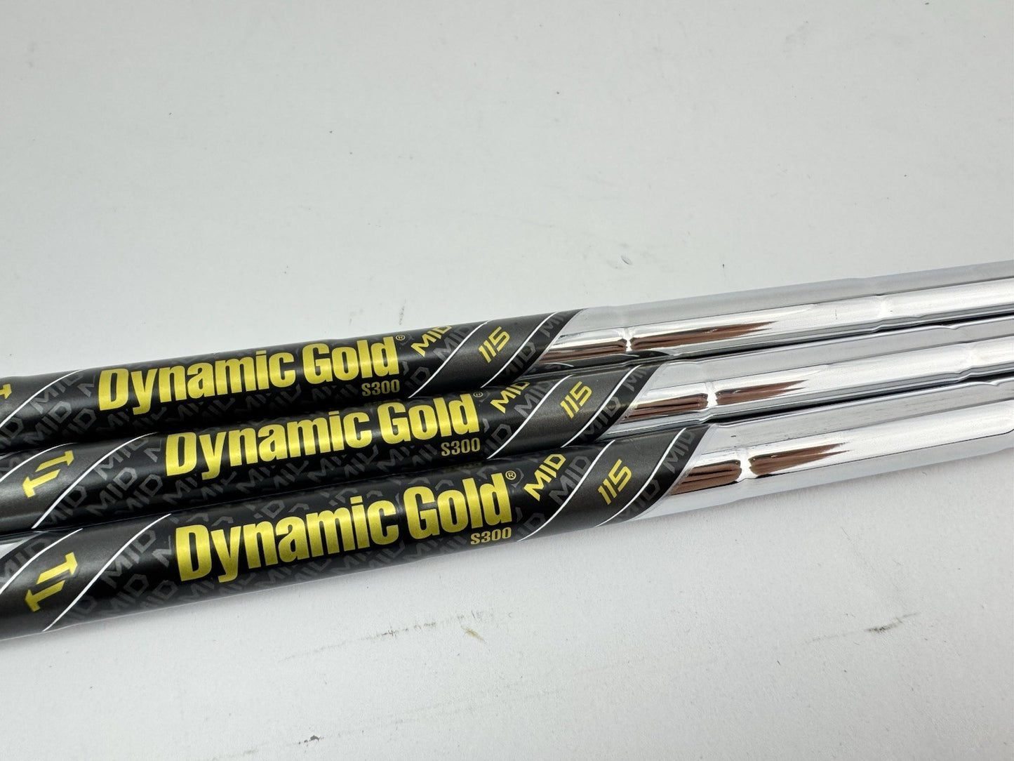 Dynamic Gold Wedge Shaft Set (3) Mid 115 S300  Stiff Steel /0.355 Tapered /290043