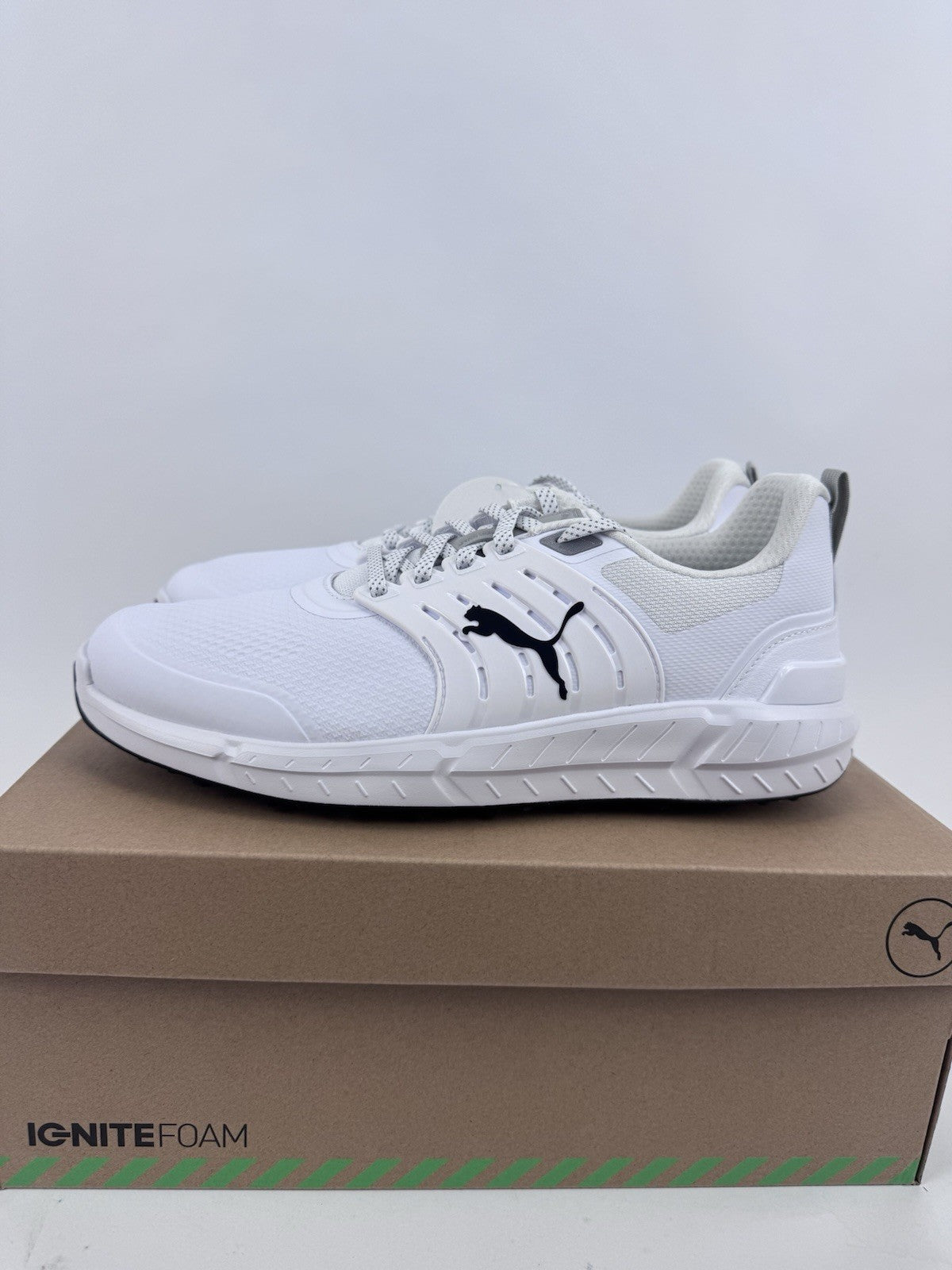 Puma Ignite Elevate 2 Tour Men's Golf Shoes Size UK 8 White Waterproof/319260