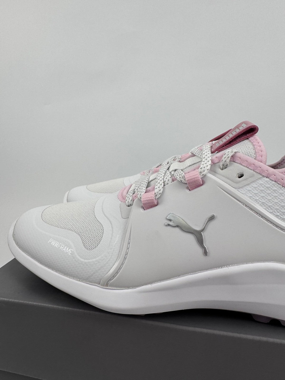 Puma Women's Ignite Fasten8 Trainers Size UK 5 White Pink Golf Shoes/320382