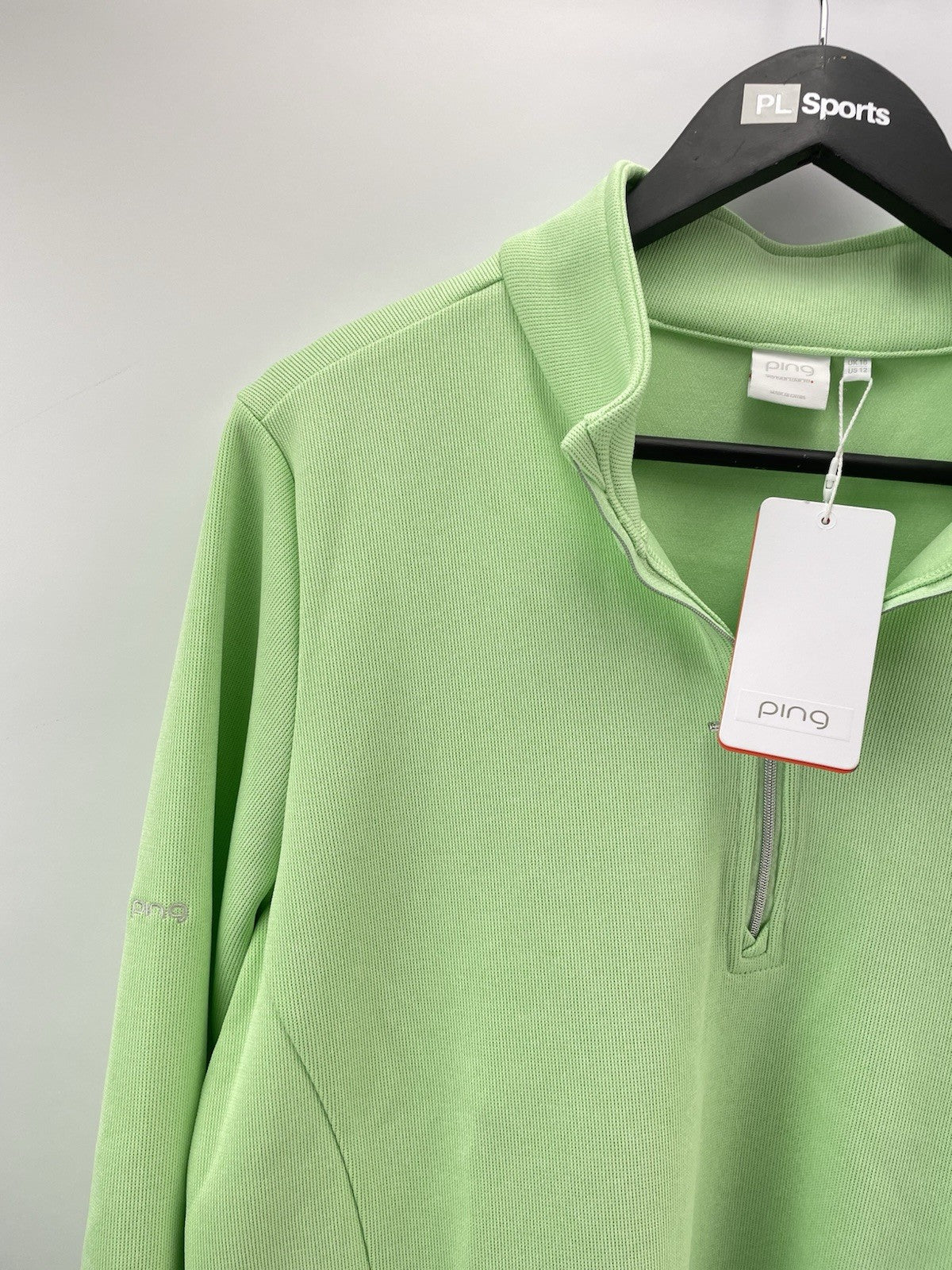 Ping Golf Ladies Pullover Lyla Size UK 16 1/2 Zip /Green /New /280982