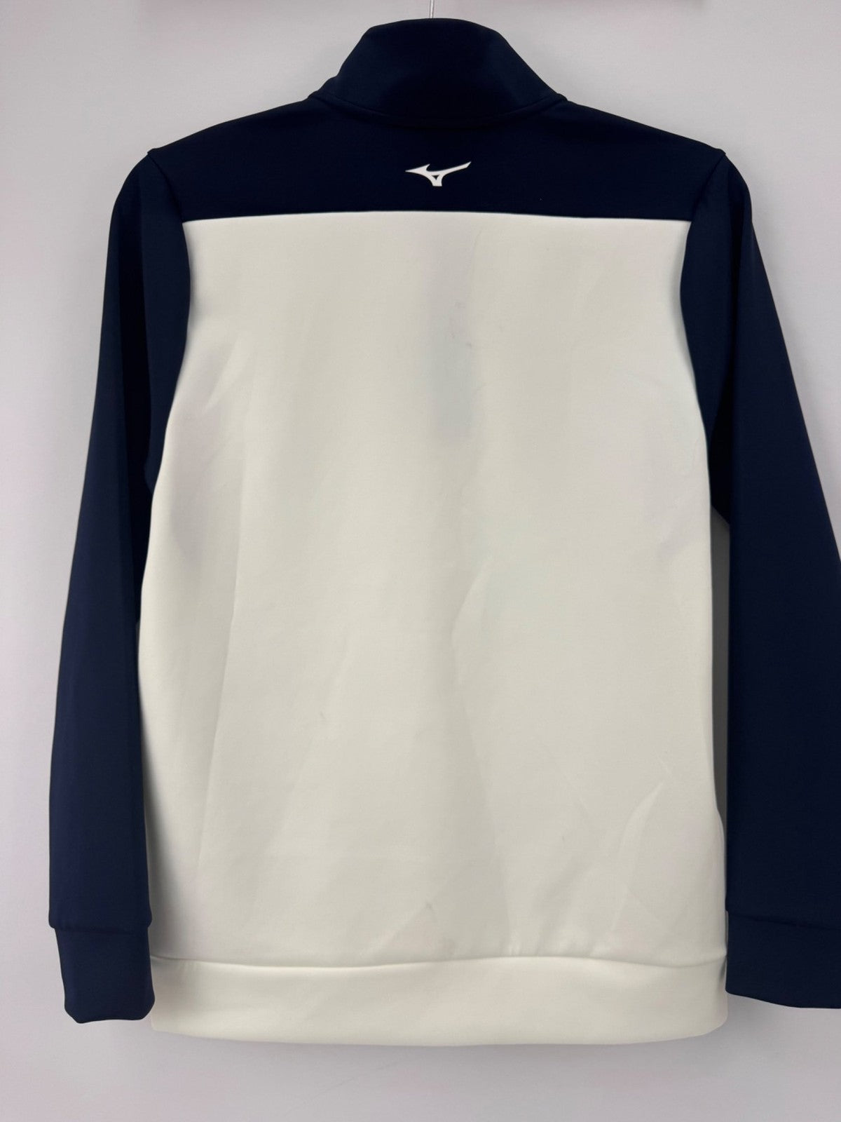 Mizuno RB14 Zip Neck Quarter Golf Sweater Men's Small White Navy Mizuno/365046