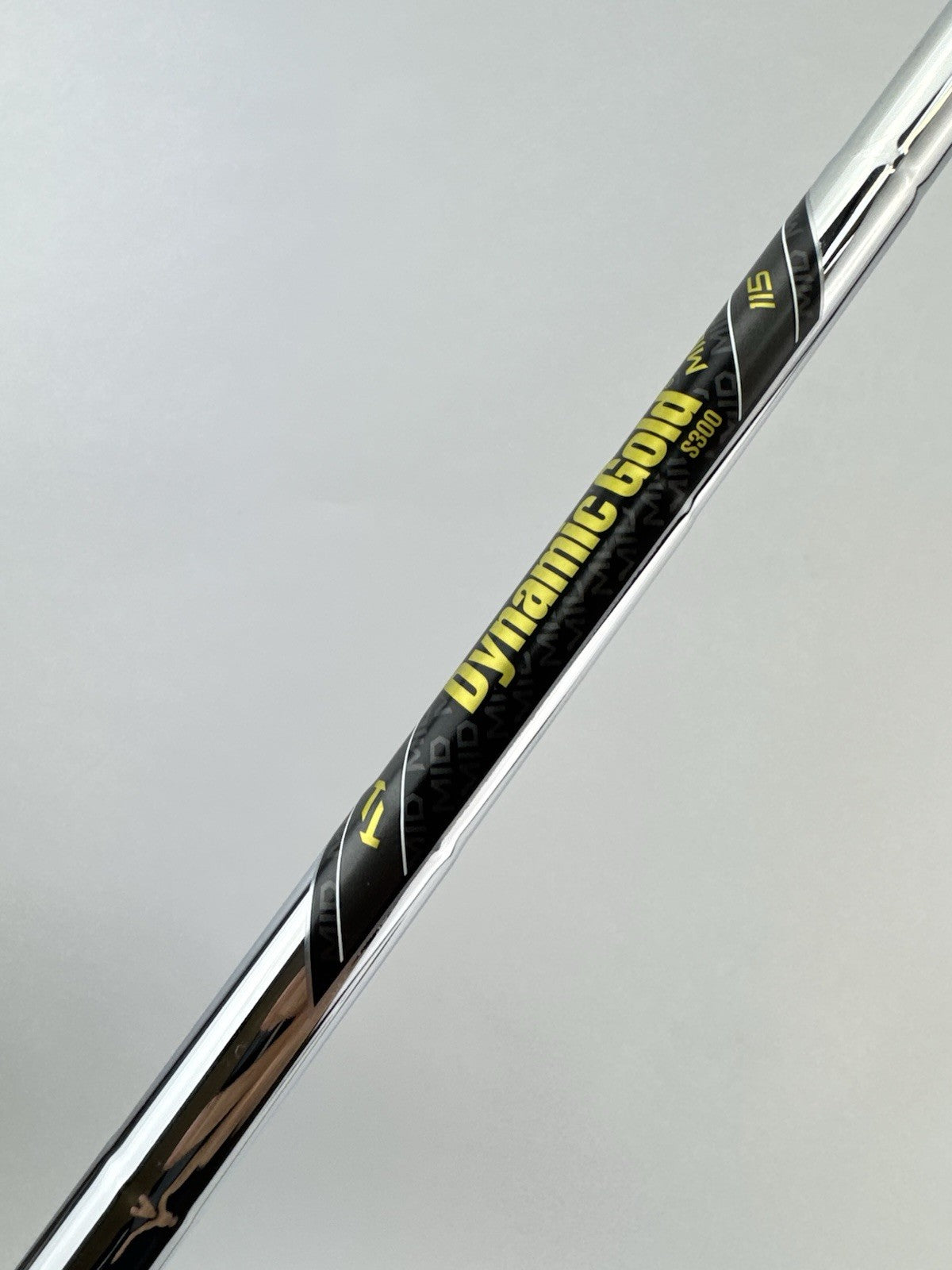 Dynamic Gold 115 Iron Shaft Mid S300 Stiff Flex Steel 35.75”/0.355 Tapered/270194