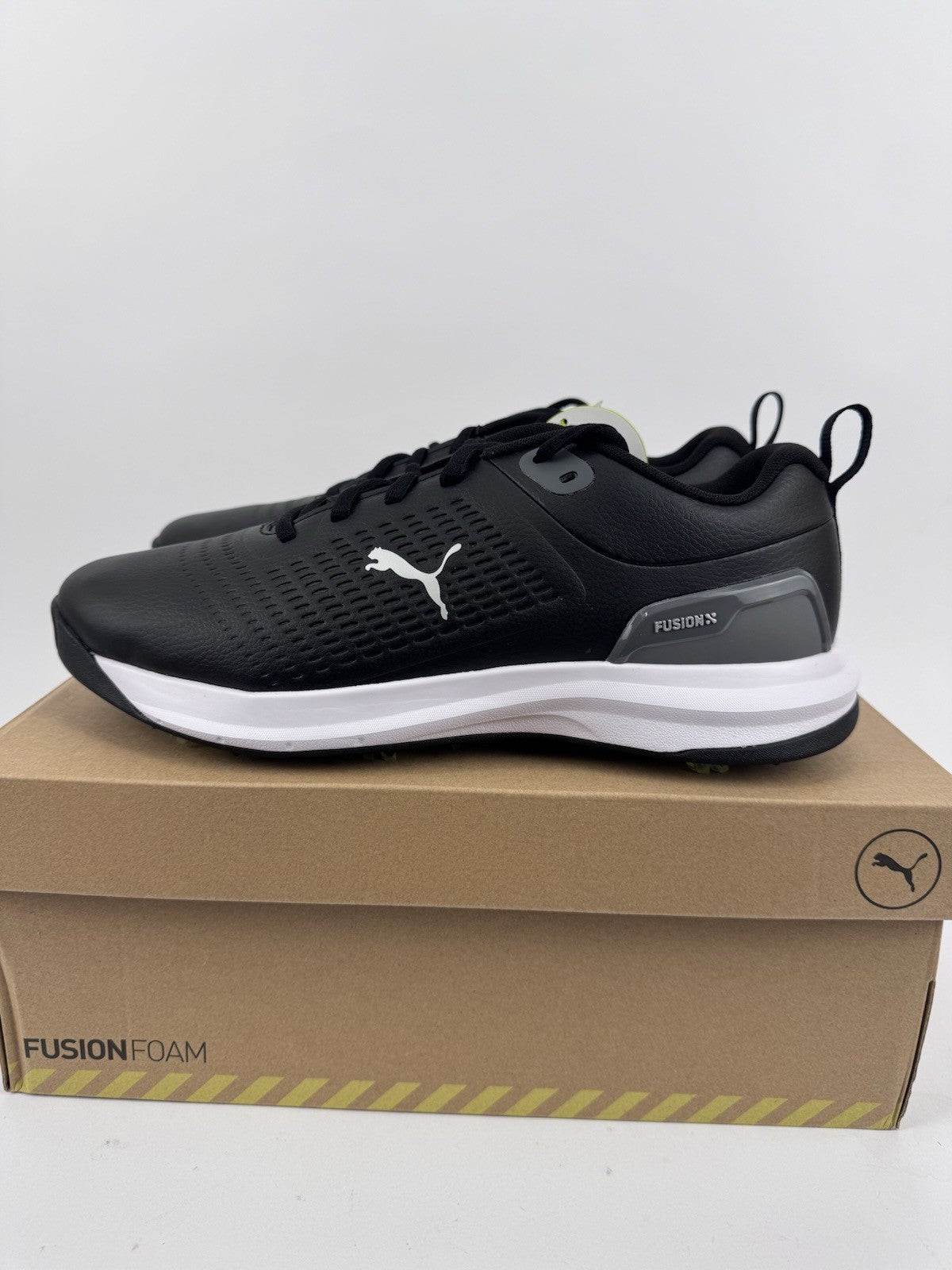Puma Fusion Plus Spiked Golf Shoes Men's Size UK 8 Black Waterproof/318580