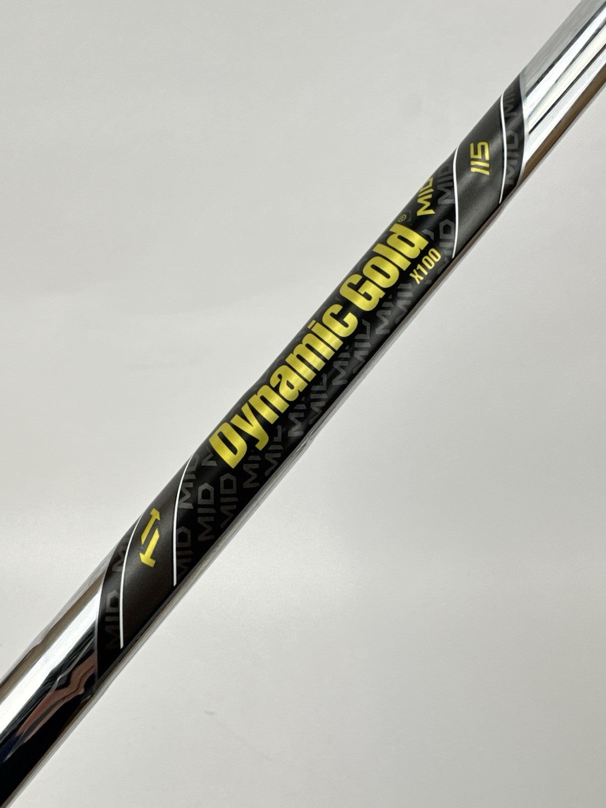 Dynamic Gold Mid 115 Iron Shaft X100 X Flex Steel 35” /0.355 Tapered /350394