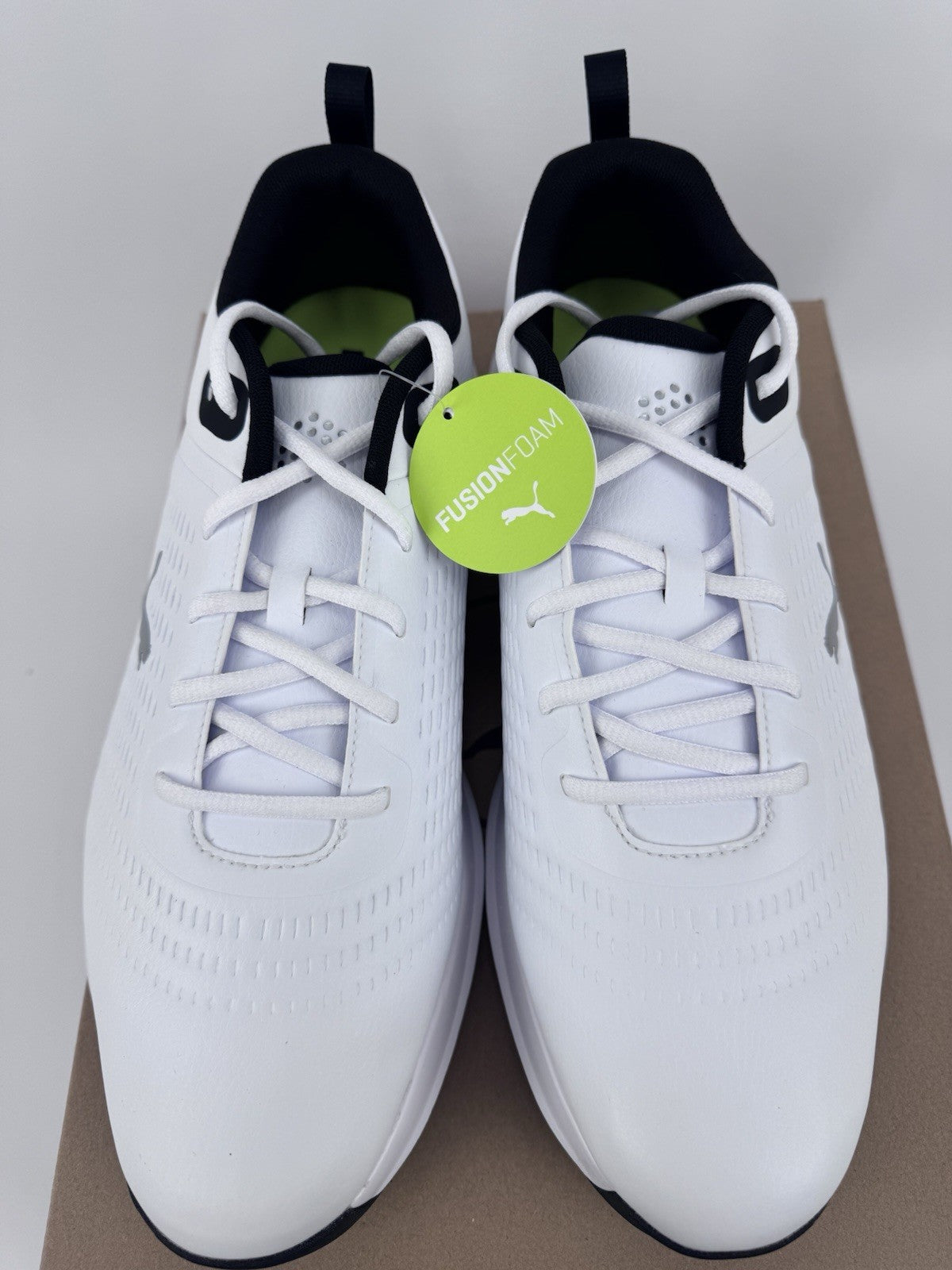 Puma Fusion Foam Fusion Plus Golf Shoes Mens Size UK 8 White Black Regular/321617