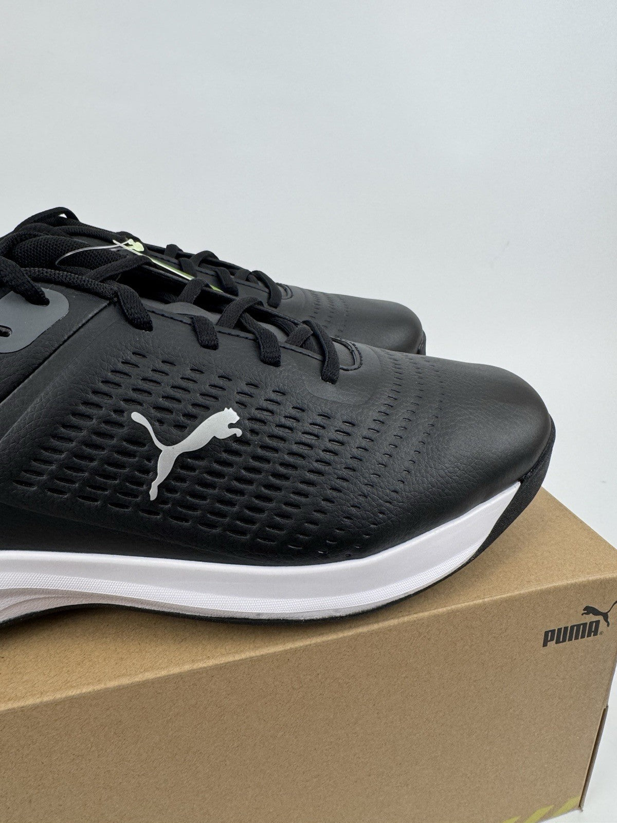 Puma Fusion Plus Spiked Golf Shoes Men's Size 9 Black Waterproof/318628