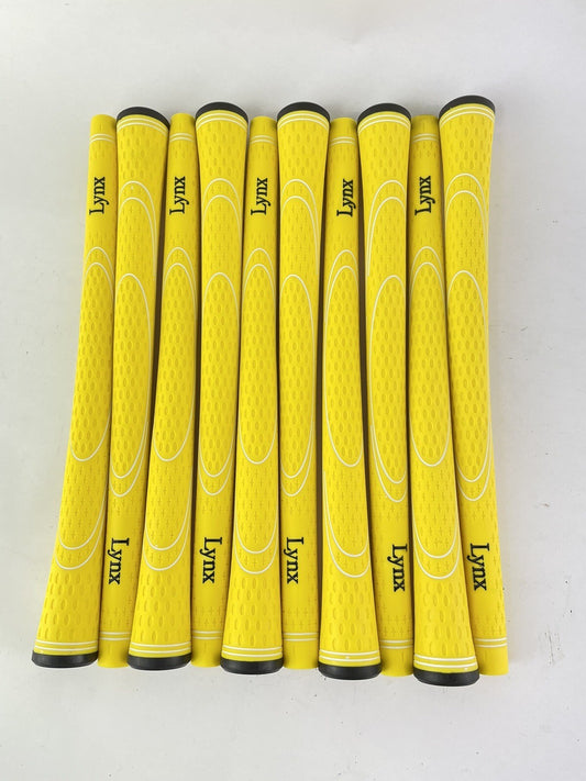 Lynx Golf Grips Mens (10) Yellow/Black /Standard Size /Brand New0