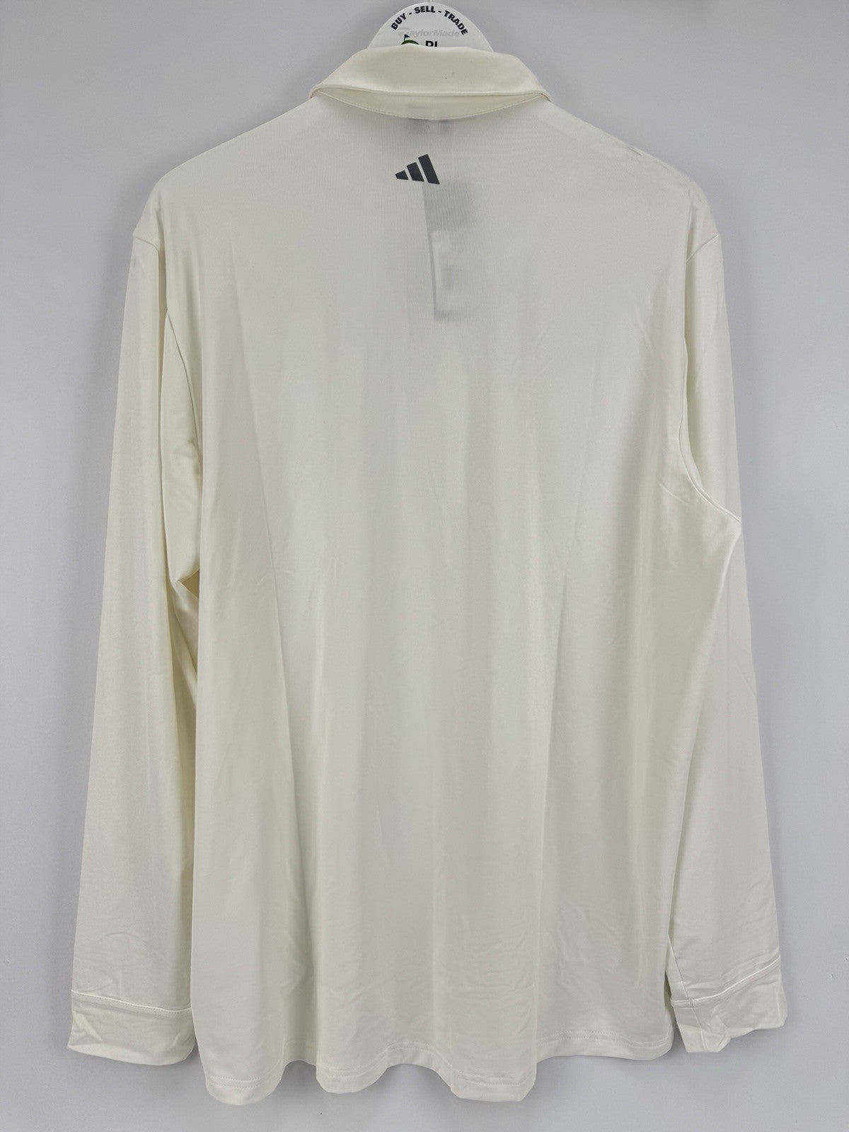 Adidas Core LS Polo Shirt Men's Size Small Cream Long Sleeve Golf Wear/3295610