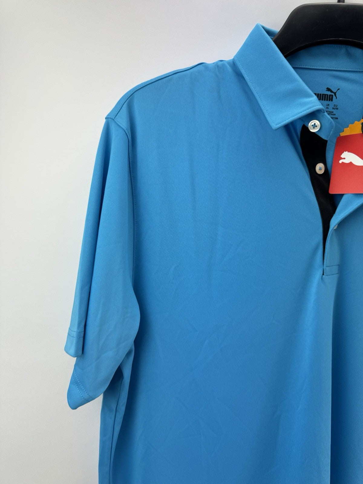 Puma Golf Pure Solid Polo Shirt Size UK XL /Blue /New /252492