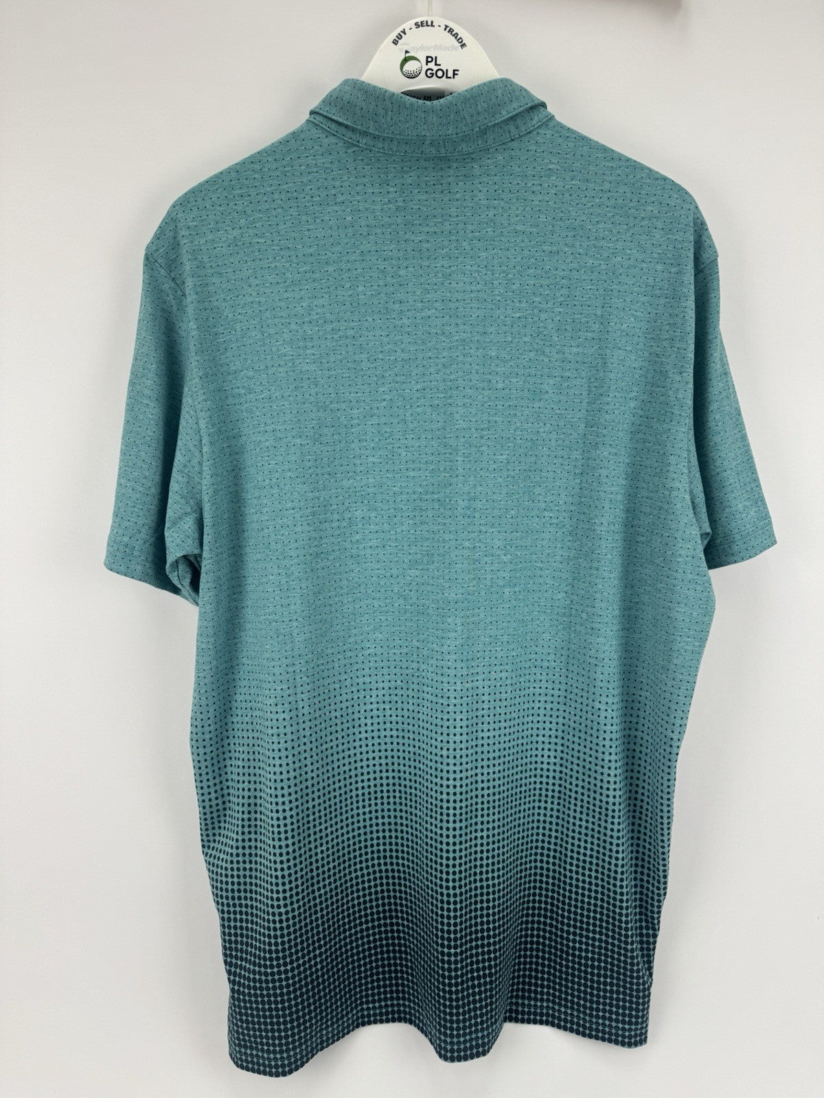 Adidas Go-To Rise Print Polo Shirt Men's Golf Size Large Pure Teal/3292010