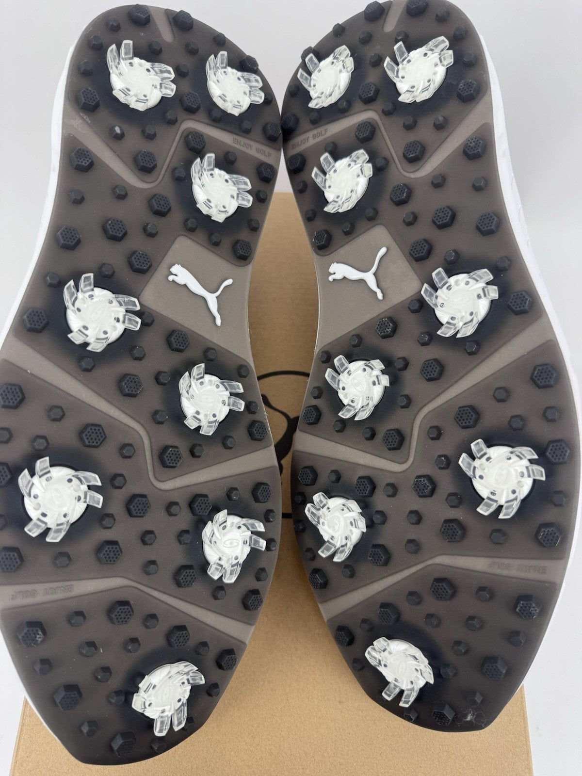 Puma Ignite Elevate 2 Tour Men's Golf Shoes Size UK 8 White Waterproof/322998