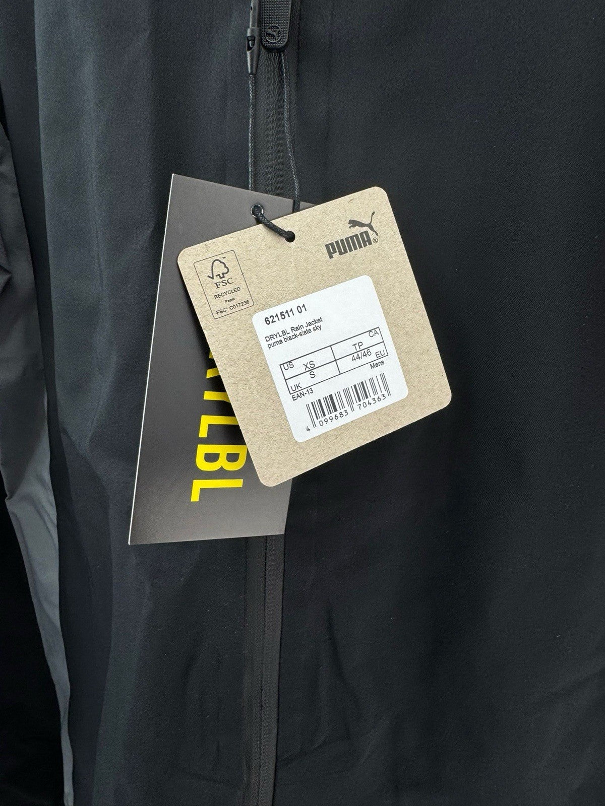 Puma Golf Mens DRYLBL Waterproof Rain Jacket Size Small Black Slate New /306525