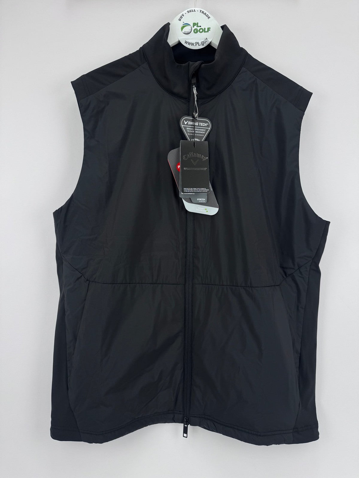 Callaway Weather Series Golf Wind Vest Men's Size Large Black Lightweight/323930