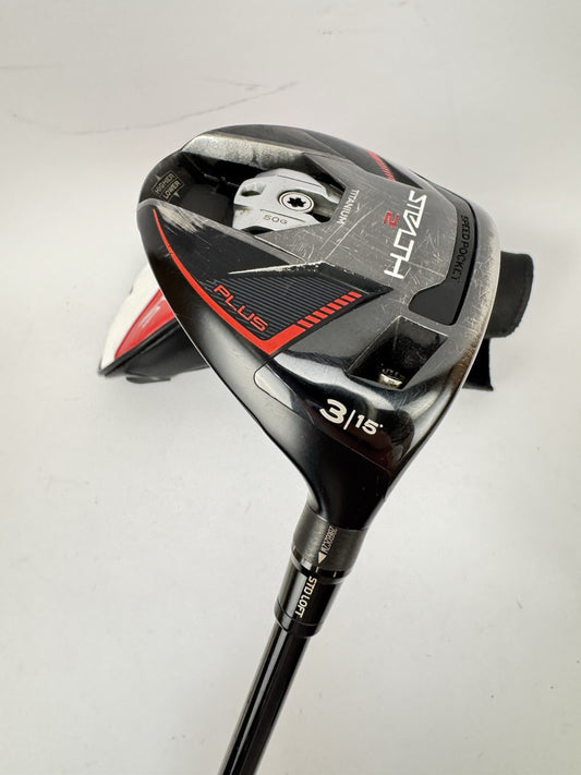 Taylormade Stealth 2 Plus 3 Wood 15* Kai Li Red 75 Stiff Graphite /349390