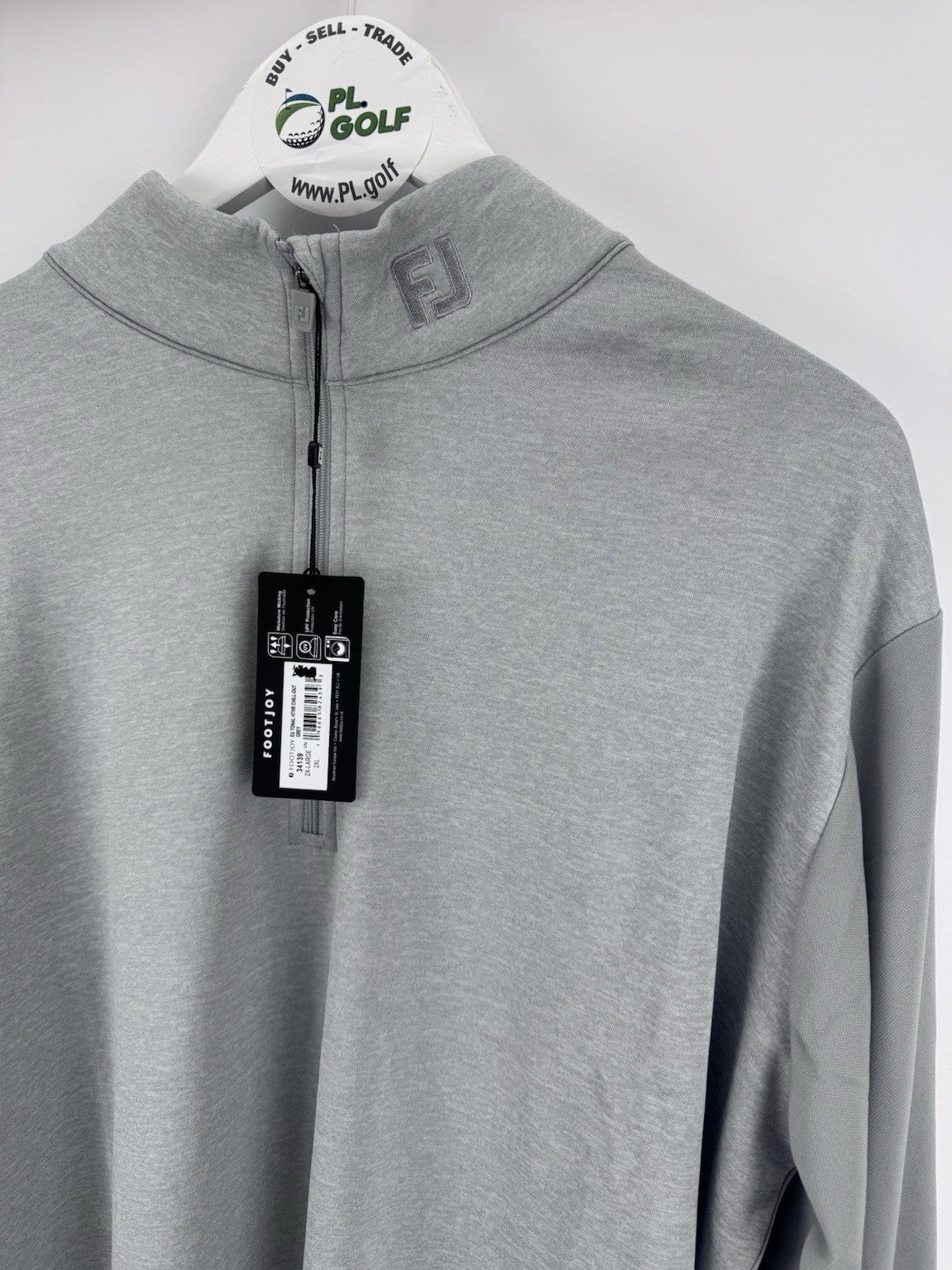 FootJoy Tonal Heather Chill-Out Men's Golf Pullover XXL Grey Quarter Zip/317082