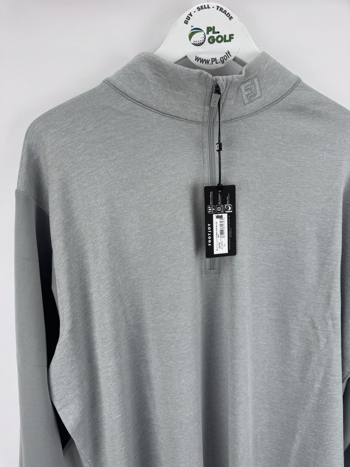FootJoy Tonal Heather Chill-Out Men's Golf Pullover XXL Grey Quarter Zip/317081