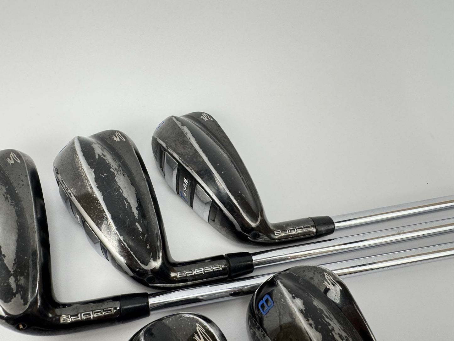 Cobra T Rail Irons Left Handed 5-PW Regular Flex Steel /Midsize Grips /356063