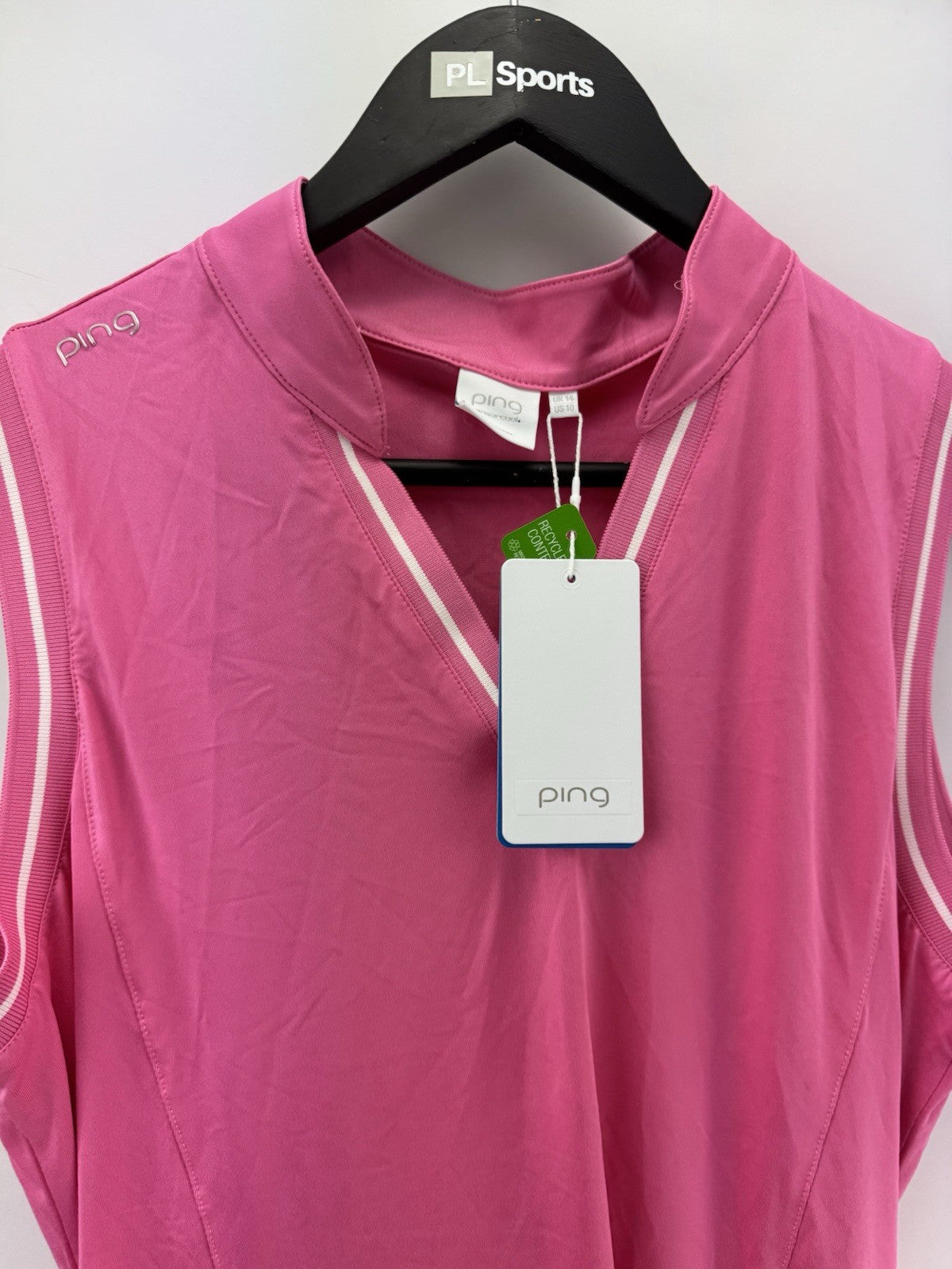 Ping Golf Ladies Dress Carla Sleeveless /Flamingo Pink /UK Size 8 /New /339113