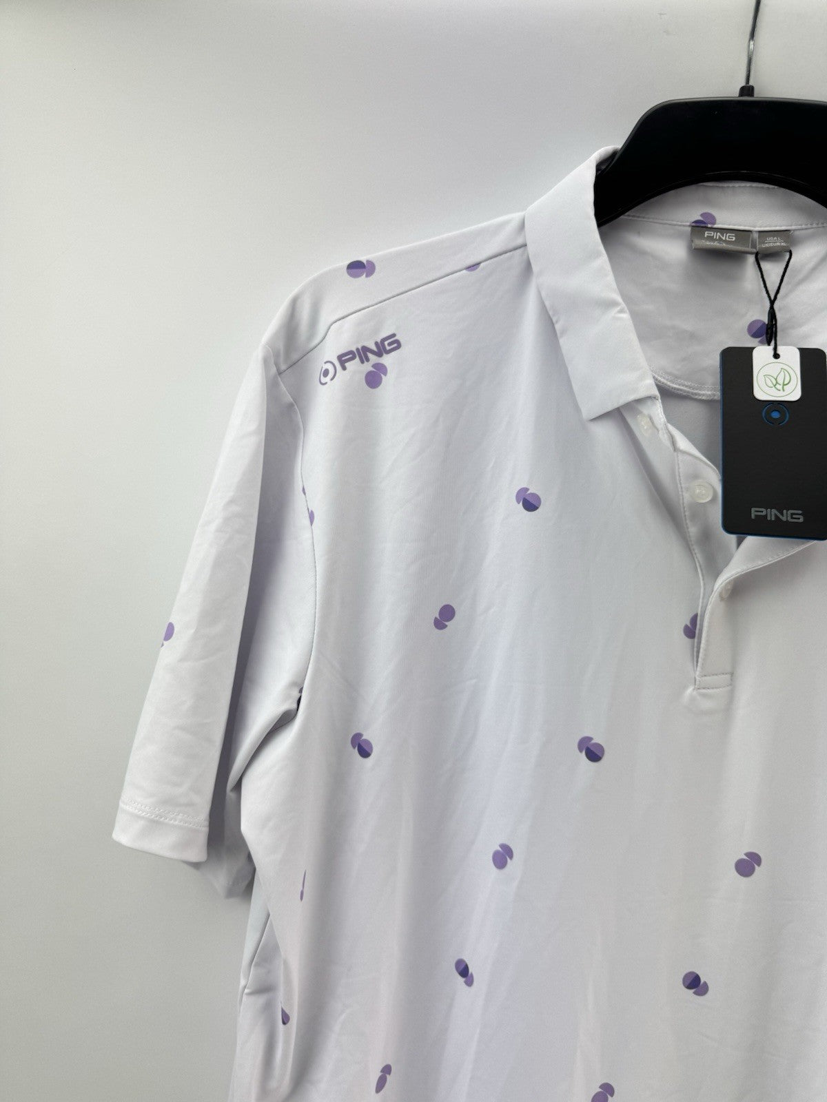 Ping Golf Mens Polo Shirt Two Tone UK XL /Short Sleeve /White /New /262422