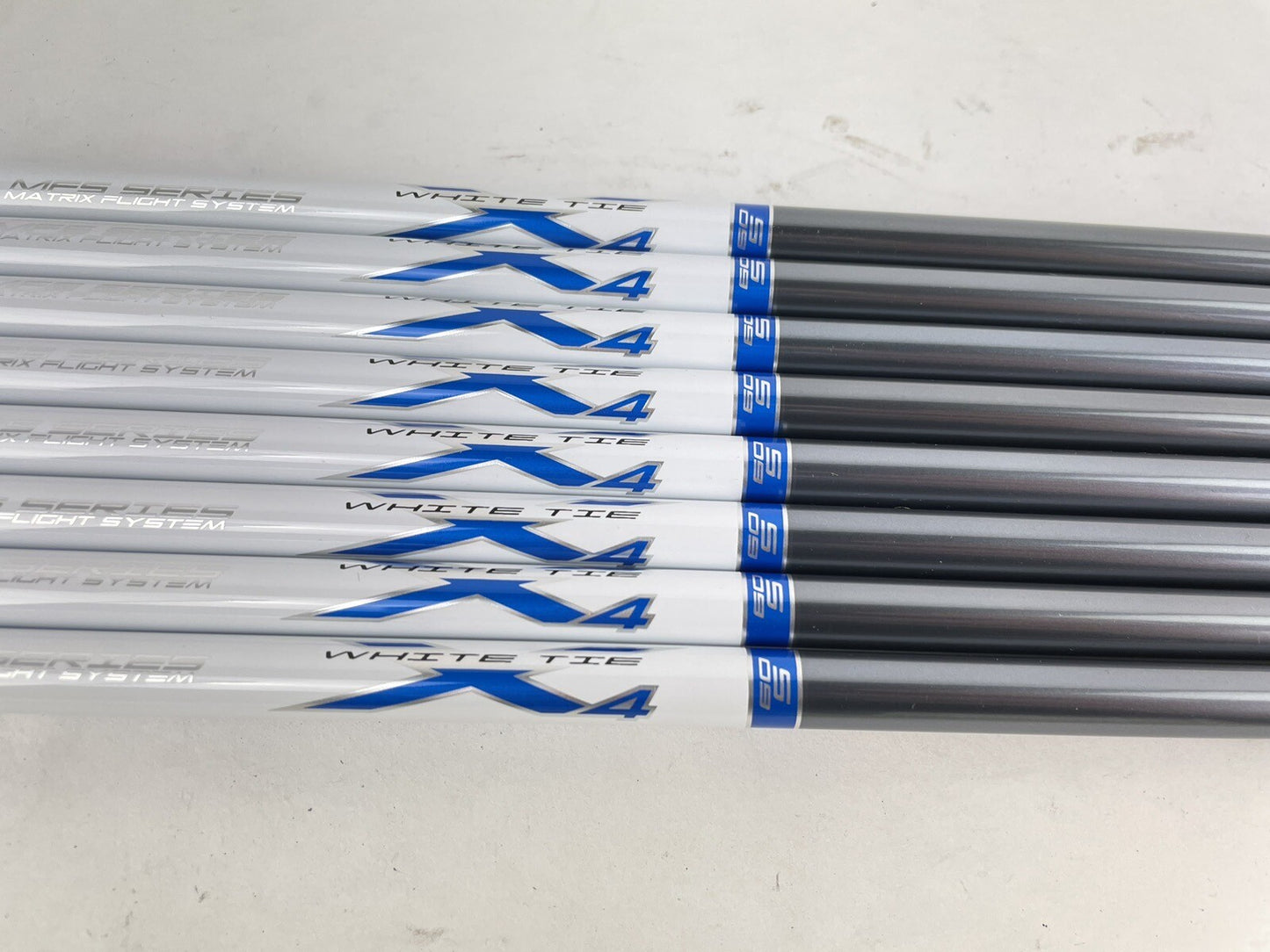 Matrix Ozik White Tie Iron Shaft Set (8) X4 60S Stiff Graphite 42”/0.370 /New1