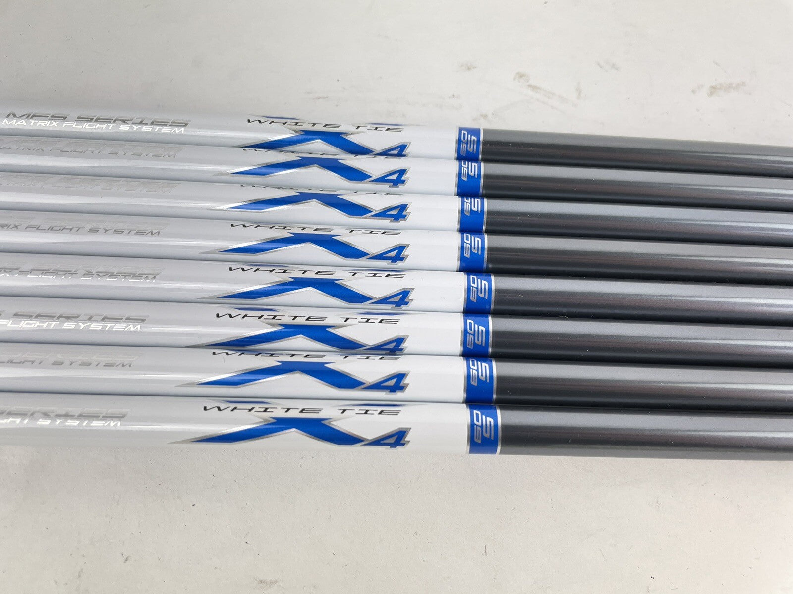 Matrix Ozik White Tie Iron Shaft Set (8) X4 60S Stiff Graphite 42”/0.370 /New1