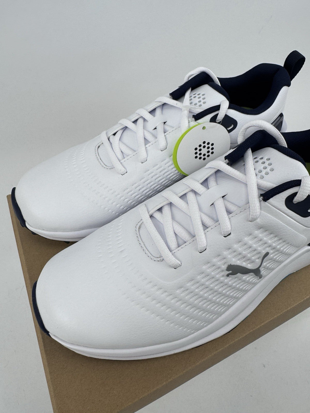 Puma Fusion Plus SL Golf Shoes Men's UK 8 White Deep Navy Waterproof/320733