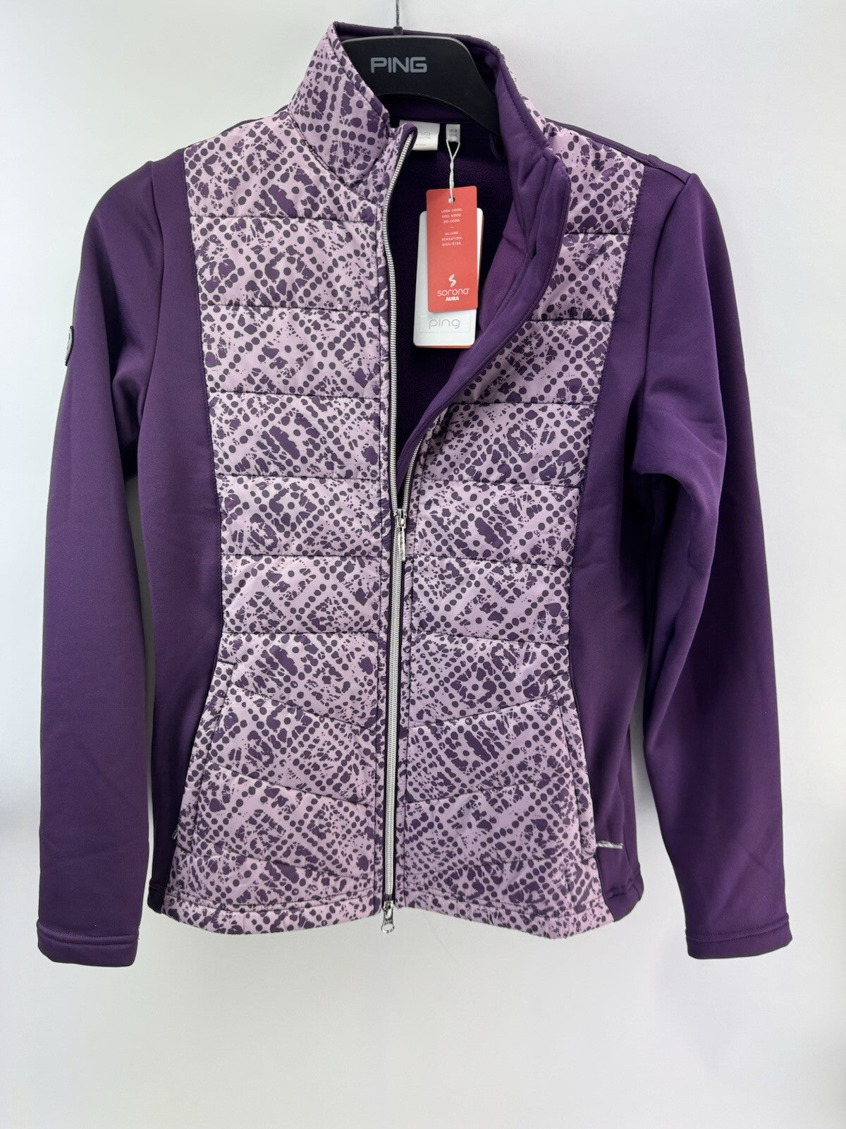 Ping Golf Women’s Jacket Niki Sensorwarm Plum UK 8 /Water Resistant /New /222580